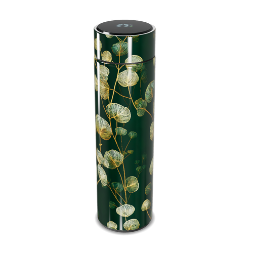 Garrafa Térmica Touch - Verde Floral Aço Inox