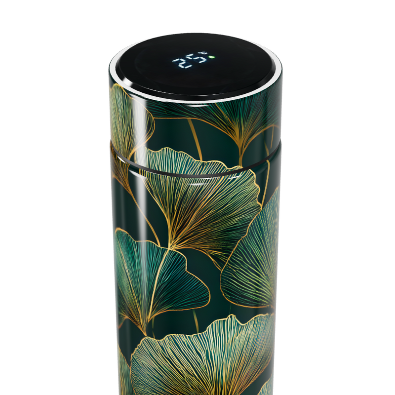 Garrafa Térmica Touch - Floral Verde