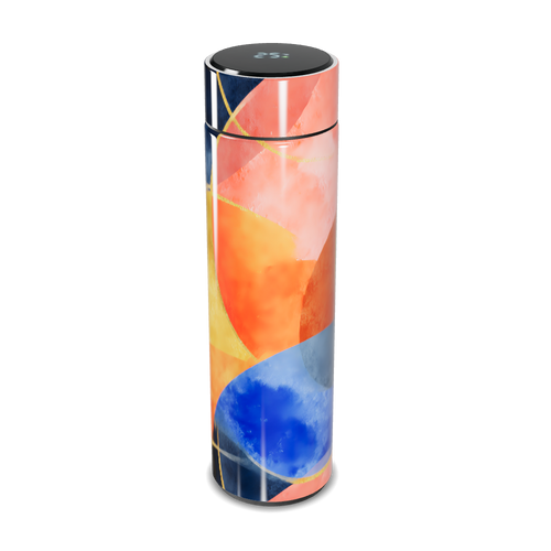 Garrafa Térmica Touch - Estampa Abstrata Colorida