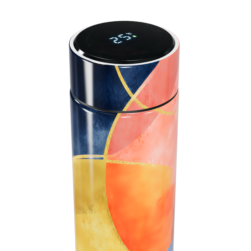 Garrafa Térmica Touch - Estampa Abstrata Colorida