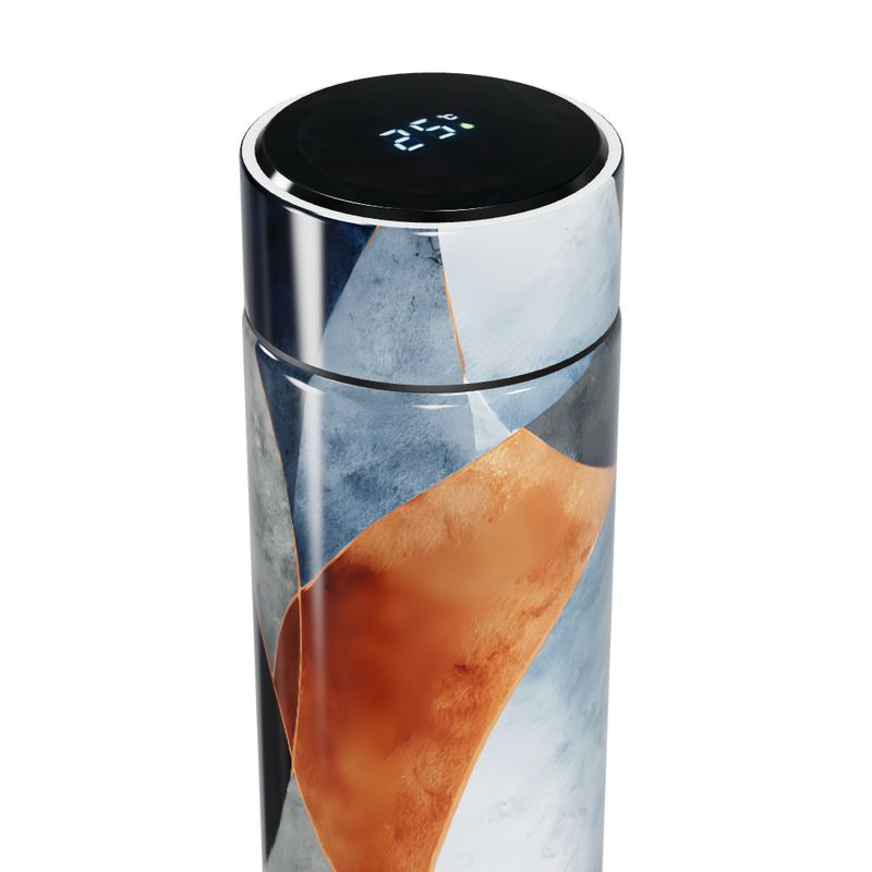 Garrafa Térmica Touch - Estampa Abstrata Colorida