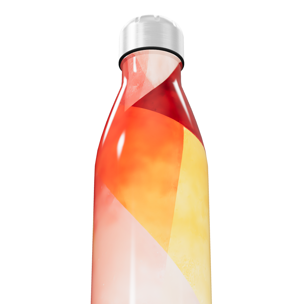 Garrafa Inox - Colorida com Geometria