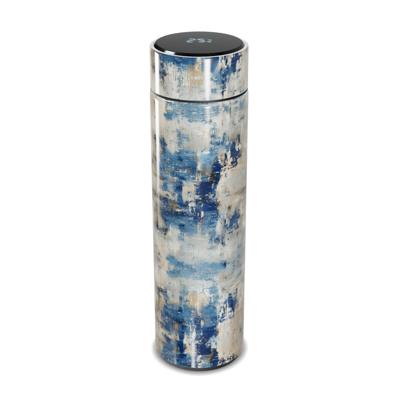 Garrafa Térmica Touch Estampa Azul Abstrata