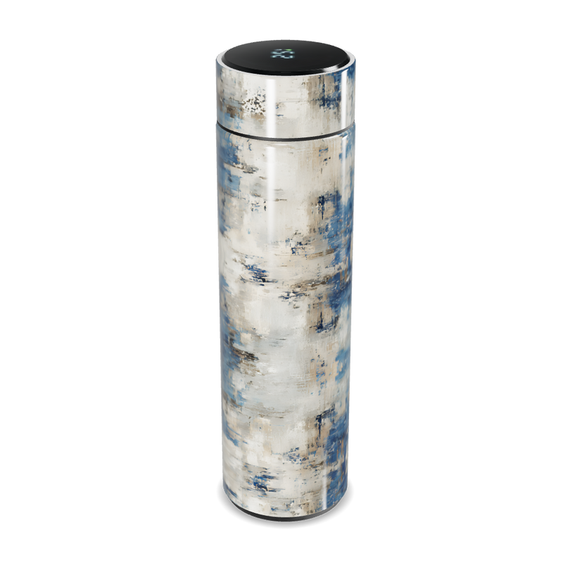 Garrafa Térmica Touch Estampa Azul Abstrata