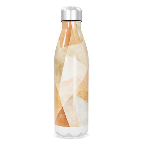 Garrafa Inox - Estampa Geométrica Bege