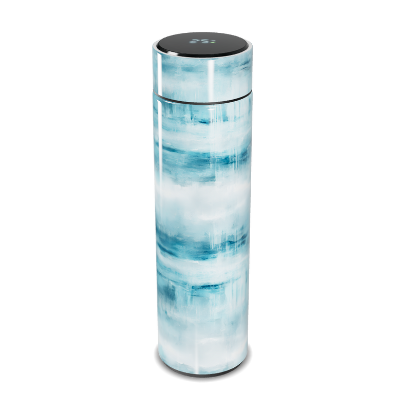 Garrafa Térmica Touch Azul - Estampa Abstrata