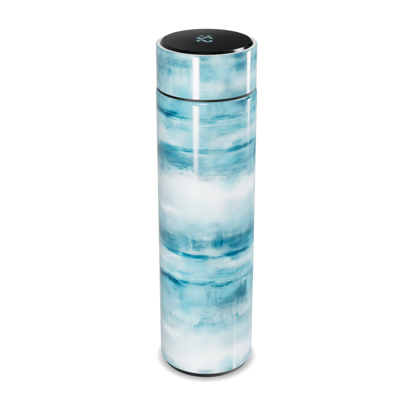 Garrafa Térmica Touch Azul - Estampa Abstrata