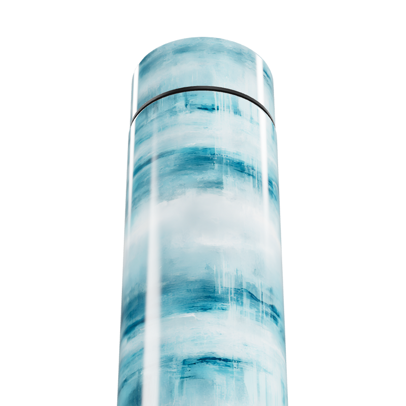 Garrafa Térmica Touch Azul - Estampa Abstrata