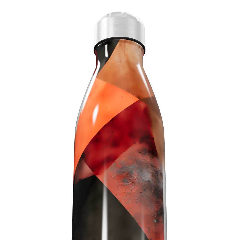 Garrafa Inox - Estampa Abstrata Colorida
