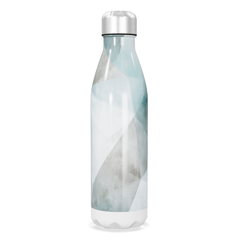 Garrafa Inox Azul - Estampa Geométrica