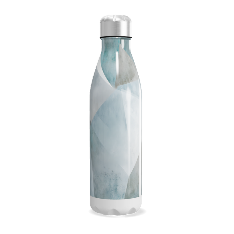 Garrafa Inox Azul - Estampa Geométrica