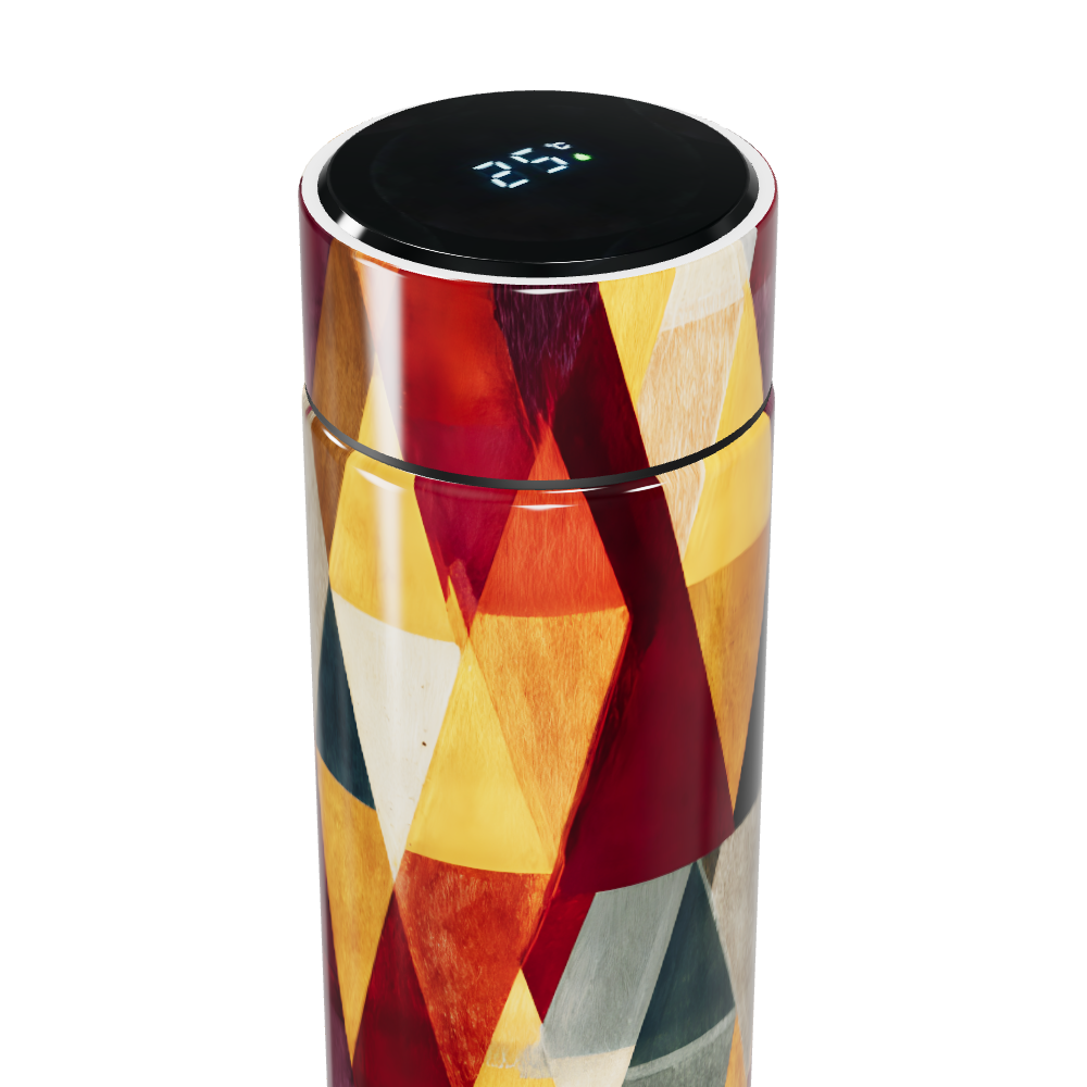 Garrafa Térmica Touch - Colorida com Geometria