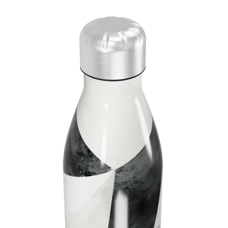 Garrafa Inox Preto e Branco Geométrica