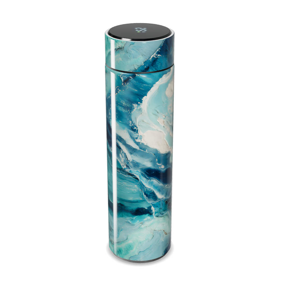 Garrafa Térmica Touch - Estampa Azul Mármore