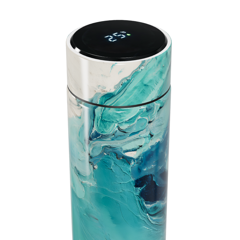 Garrafa Térmica Touch - Estampa Azul Mármore