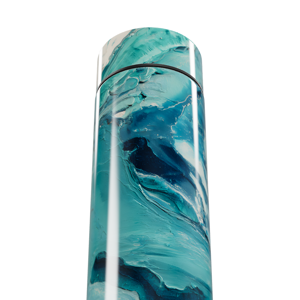 Garrafa Térmica Touch - Estampa Azul Mármore