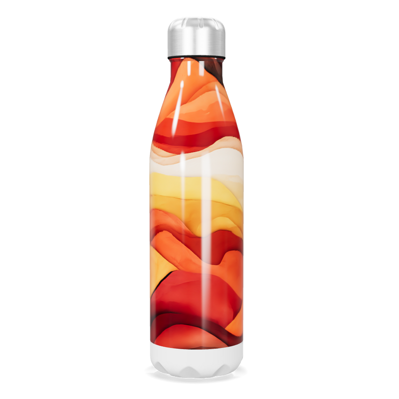 Garrafa Inox - Estampada Laranja e Vermelha