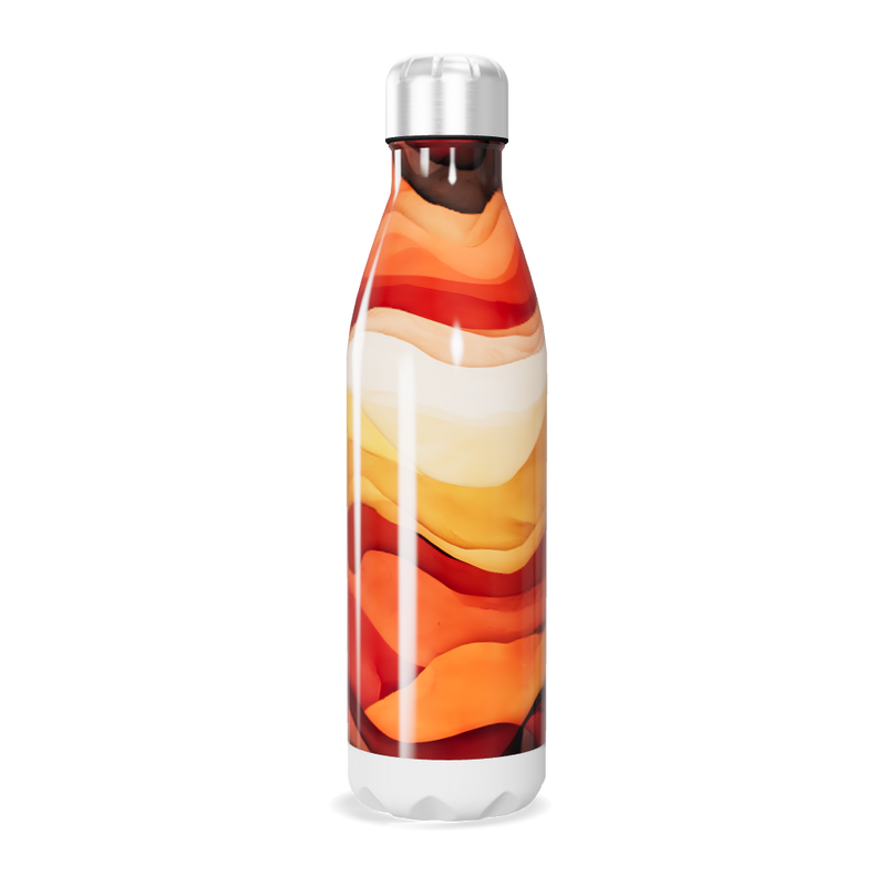 Garrafa Inox - Estampada Laranja e Vermelha