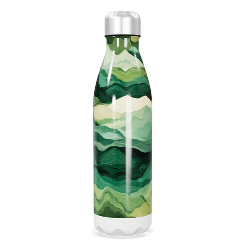 Garrafa Inox Verde - Estampa Abstrata