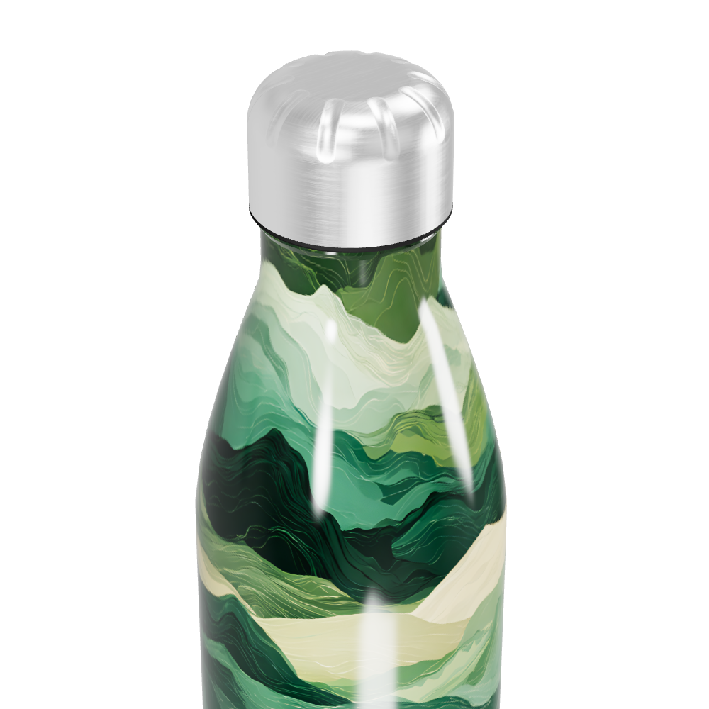 Garrafa Inox Verde - Estampa Abstrata