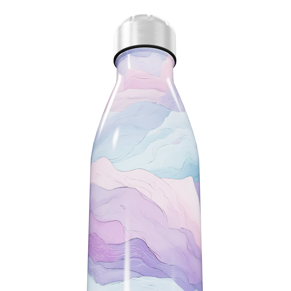 Garrafa Inox - Estampa Pastel Abstrata