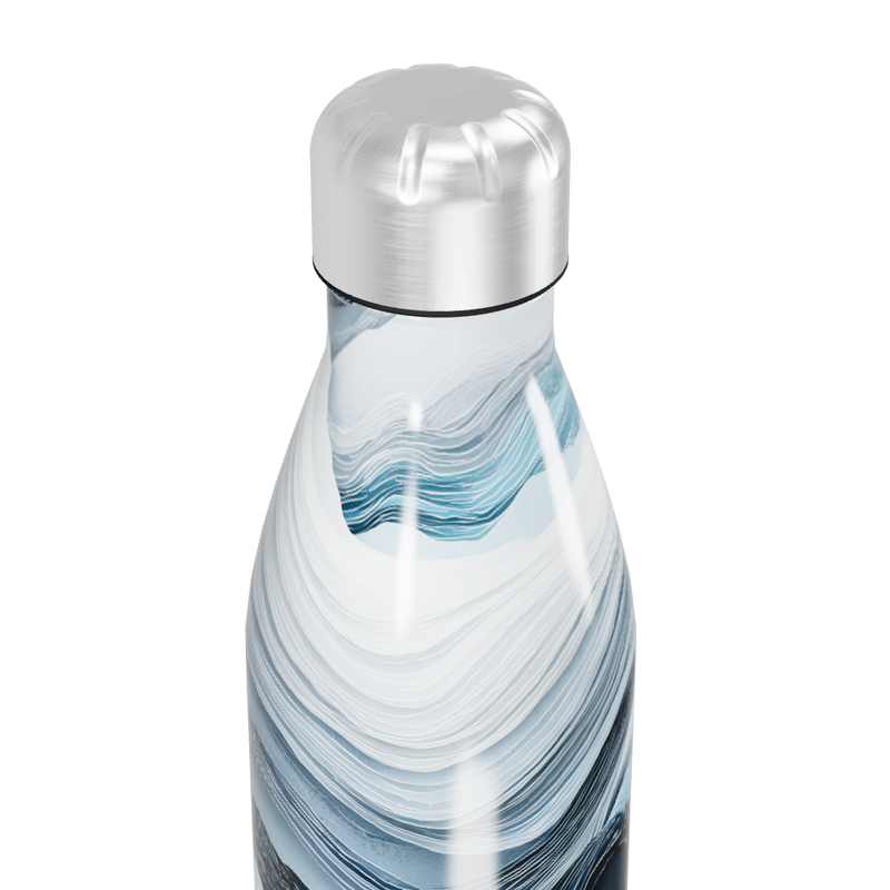 Garrafa Inox - Estampa Ondas Azul