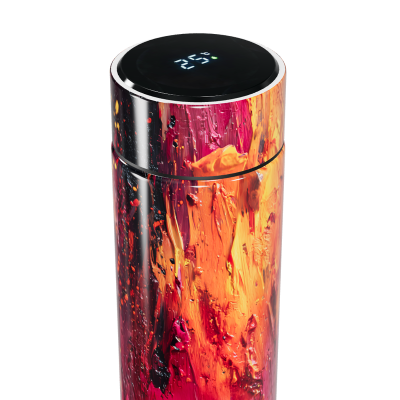 Garrafa Térmica Touch - Estampa Abstrata Colorida