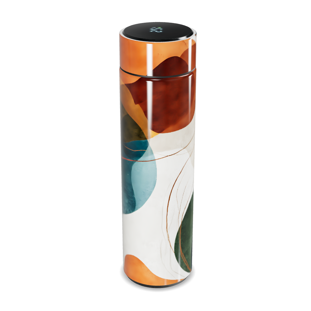 Garrafa Térmica Touch - Estampa Abstrata Colorida