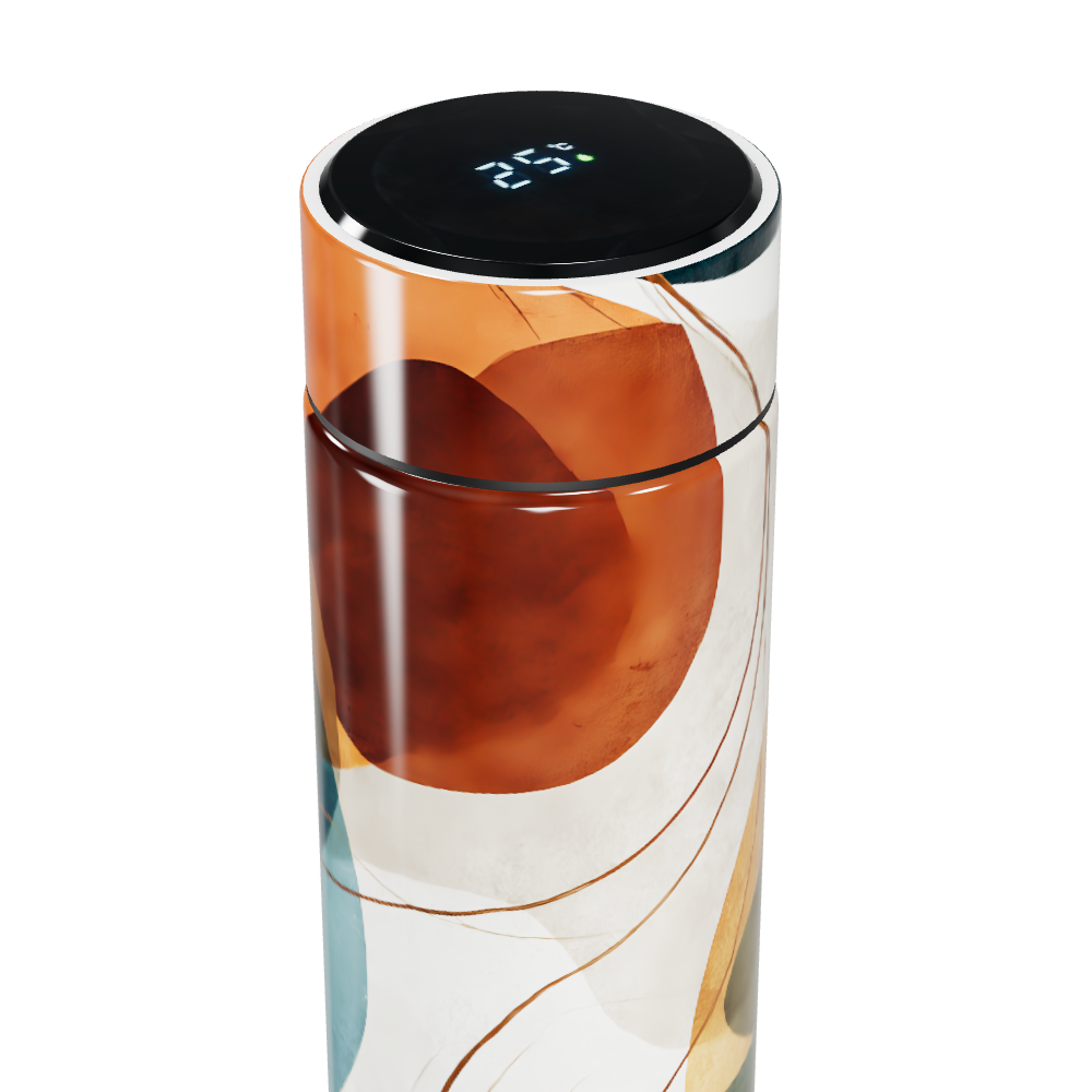 Garrafa Térmica Touch - Estampa Abstrata Colorida