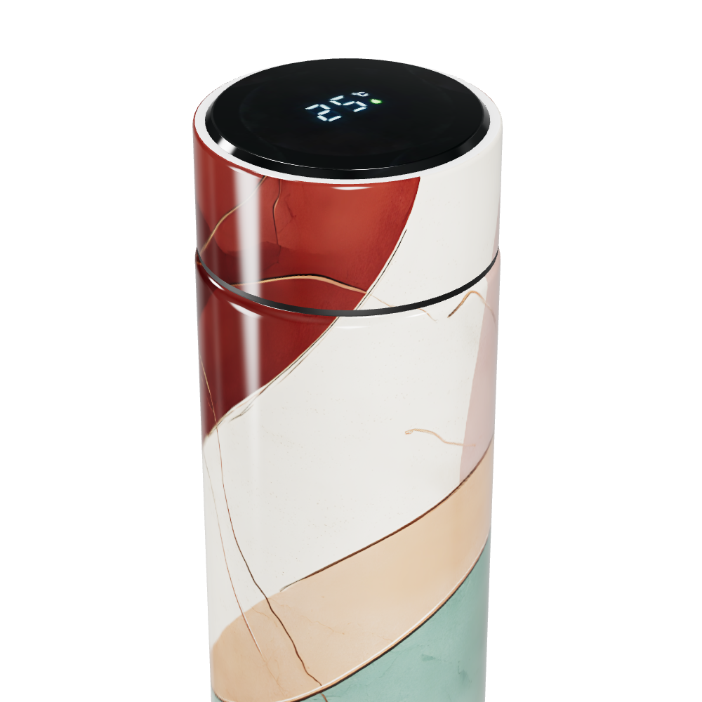 Garrafa Térmica Touch - Estampa Abstrata Colorida