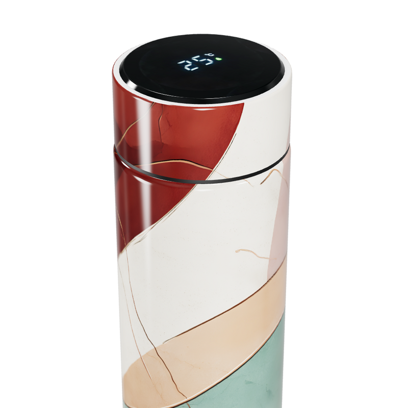 Garrafa Térmica Touch - Estampa Abstrata Colorida