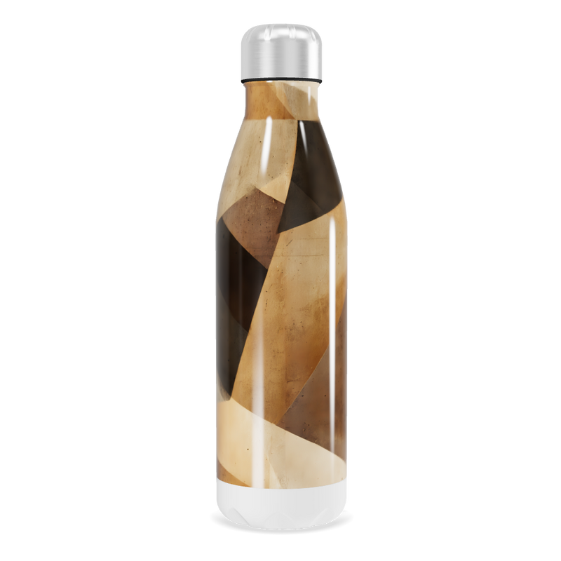 Garrafa Inox - Estampada Geométrica Marrom