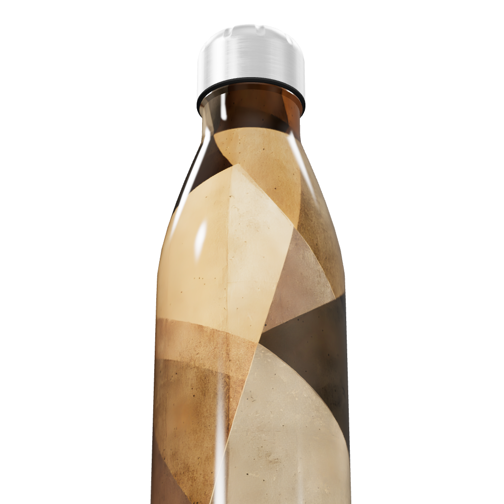 Garrafa Inox - Estampada Geométrica Marrom