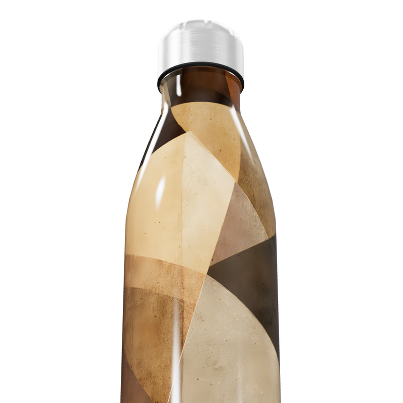 Garrafa Inox - Estampada Geométrica Marrom