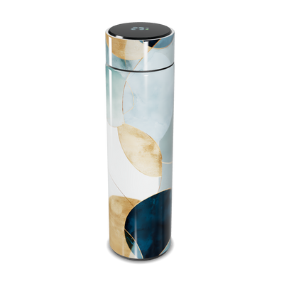 Garrafa Térmica Touch - Design Abstrato Azul