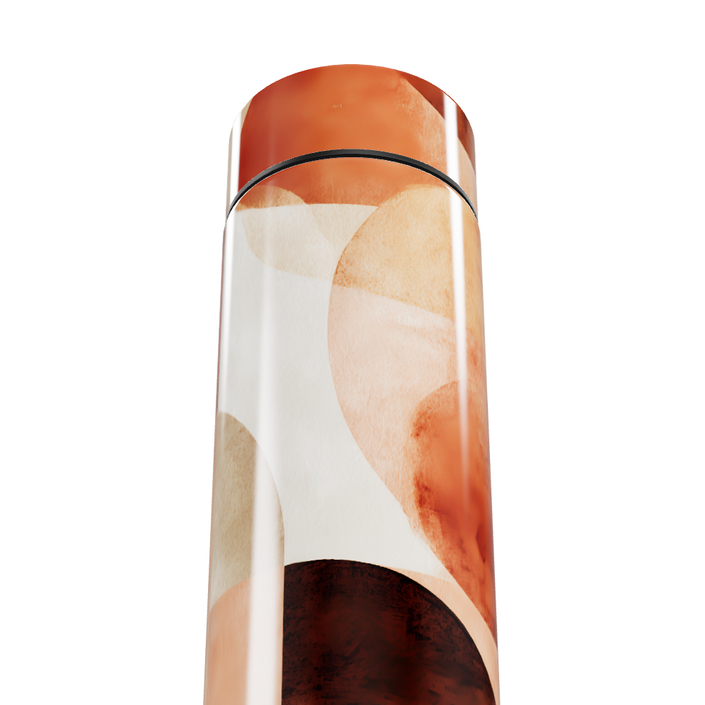 Garrafa Térmica Touch - Estampa Abstrata Laranja