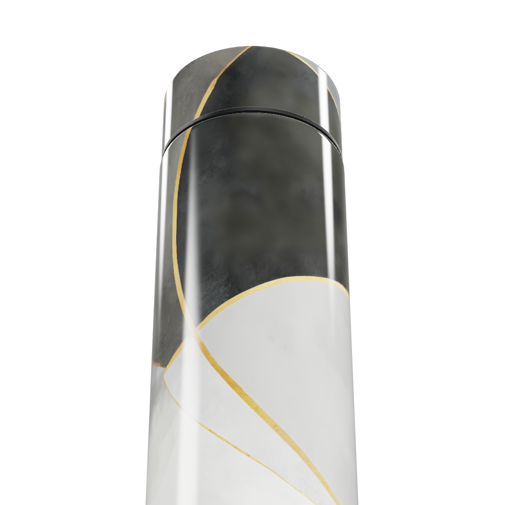 Garrafa Térmica Touch - Preto e Branco com Display