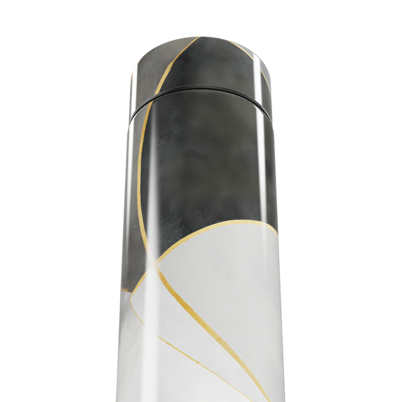 Garrafa Térmica Touch - Preto e Branco com Display