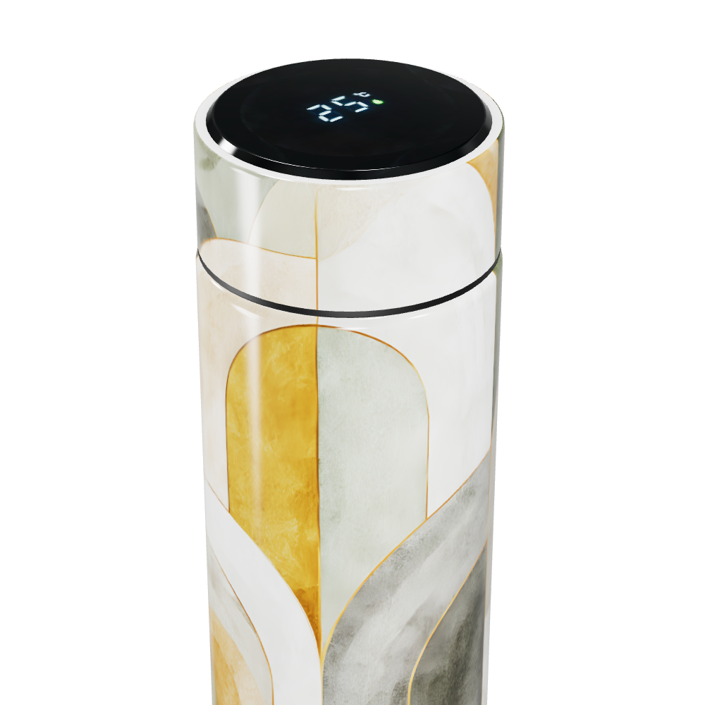 Garrafa Térmica Touch - Design Abstrato Colorido