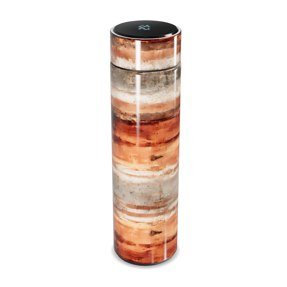 Garrafa Térmica Touch - Estampa Marrom e Laranja