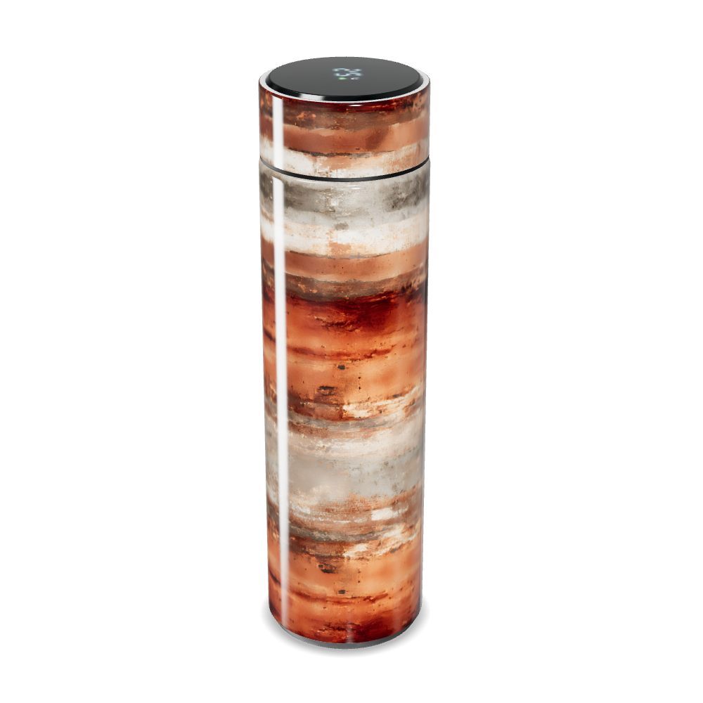 Garrafa Térmica Touch - Estampa Marrom e Laranja