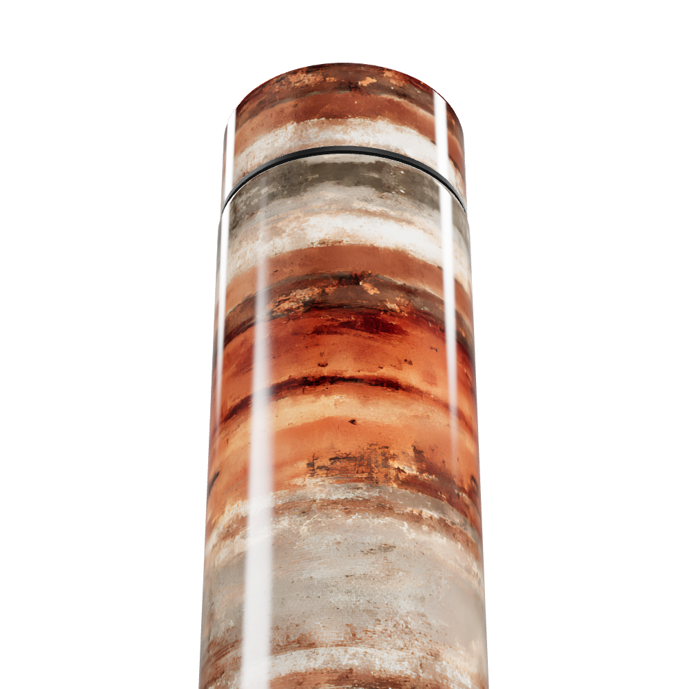 Garrafa Térmica Touch - Estampa Marrom e Laranja