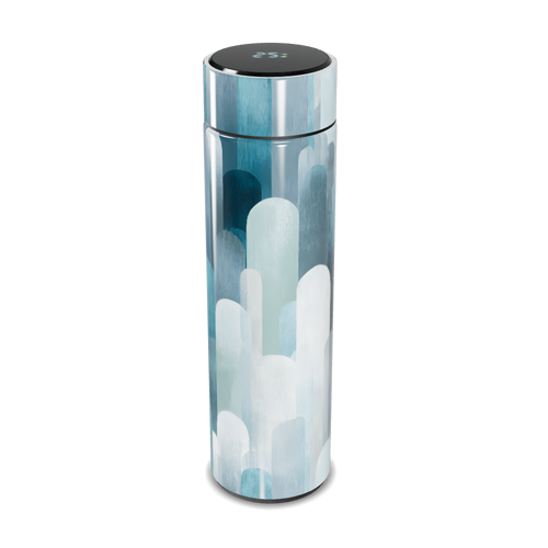 Garrafa Térmica Touch - Estampa Azul e Branca