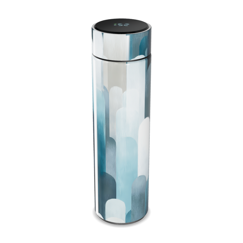 Garrafa Térmica Touch - Estampa Azul e Branca