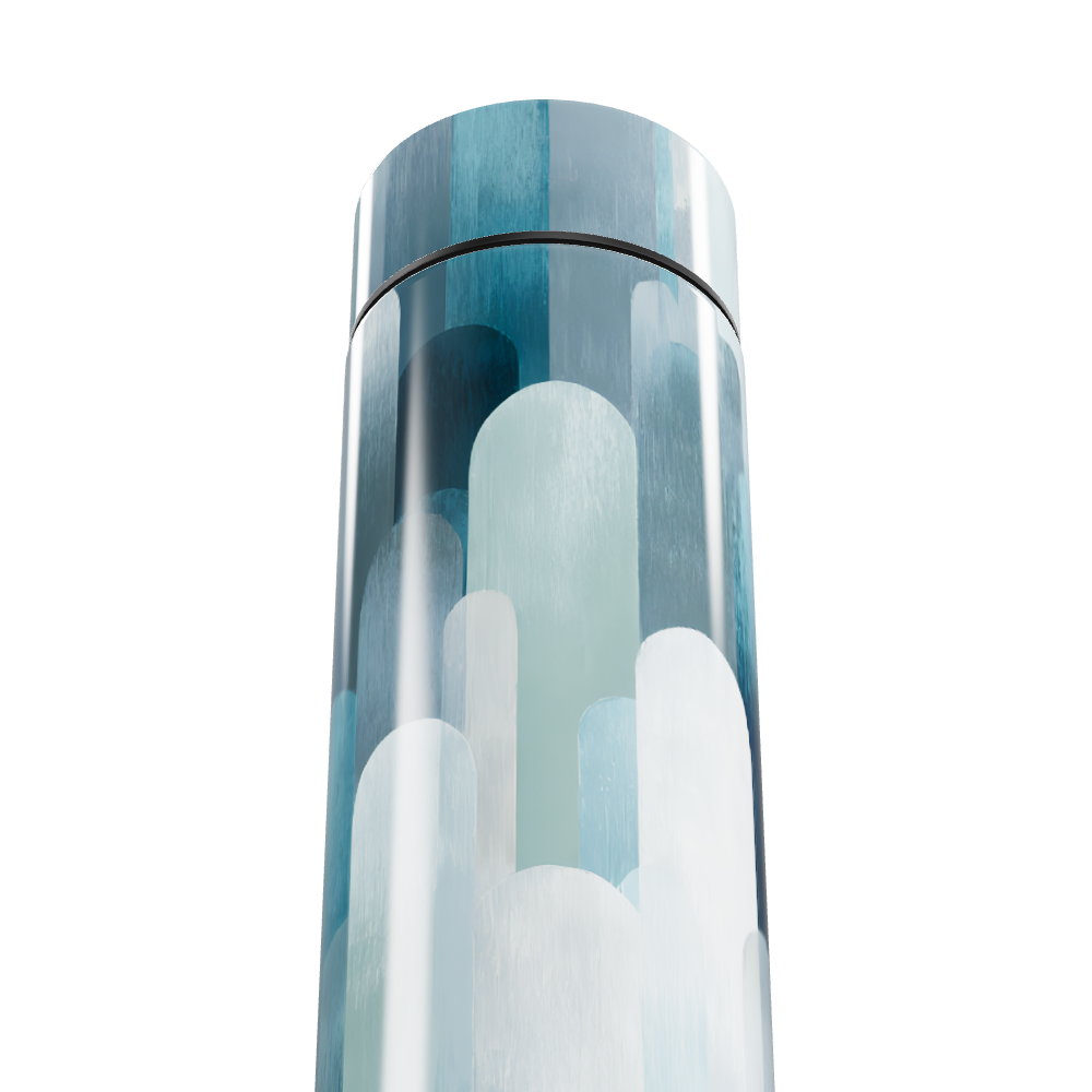 Garrafa Térmica Touch - Estampa Azul e Branca