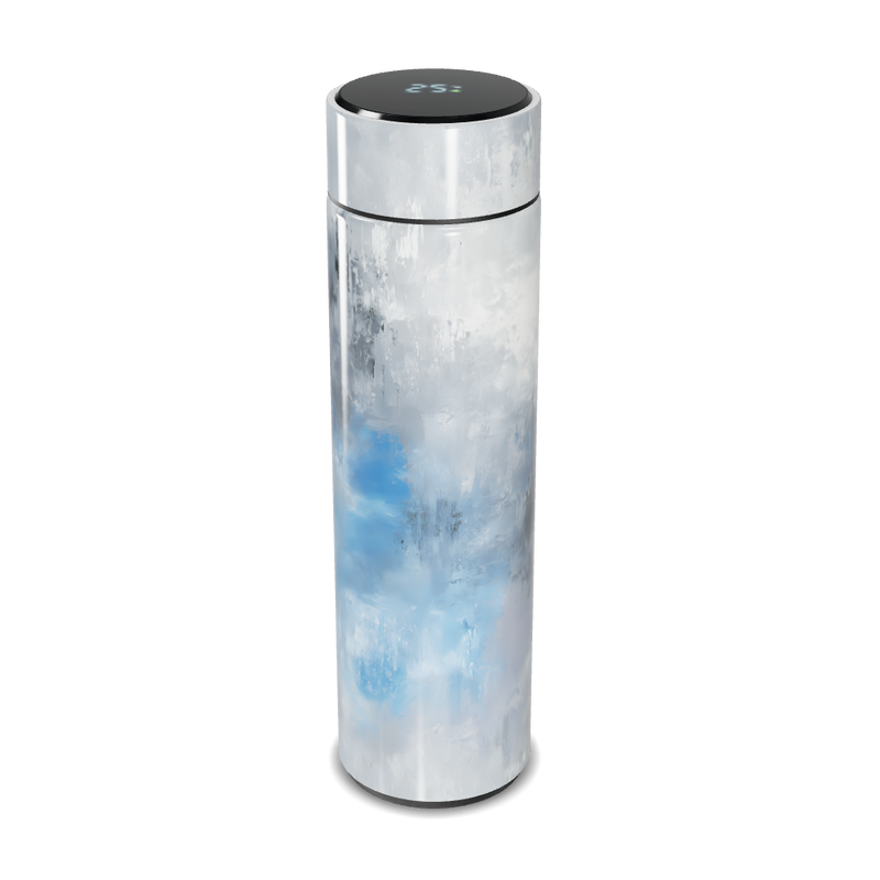 Garrafa Térmica Touch - Azul e Cinza Digital