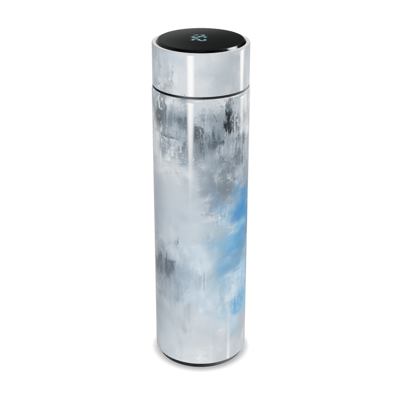 Garrafa Térmica Touch - Azul e Cinza Digital