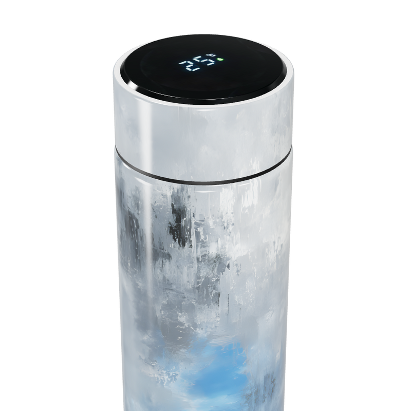 Garrafa Térmica Touch - Azul e Cinza Digital