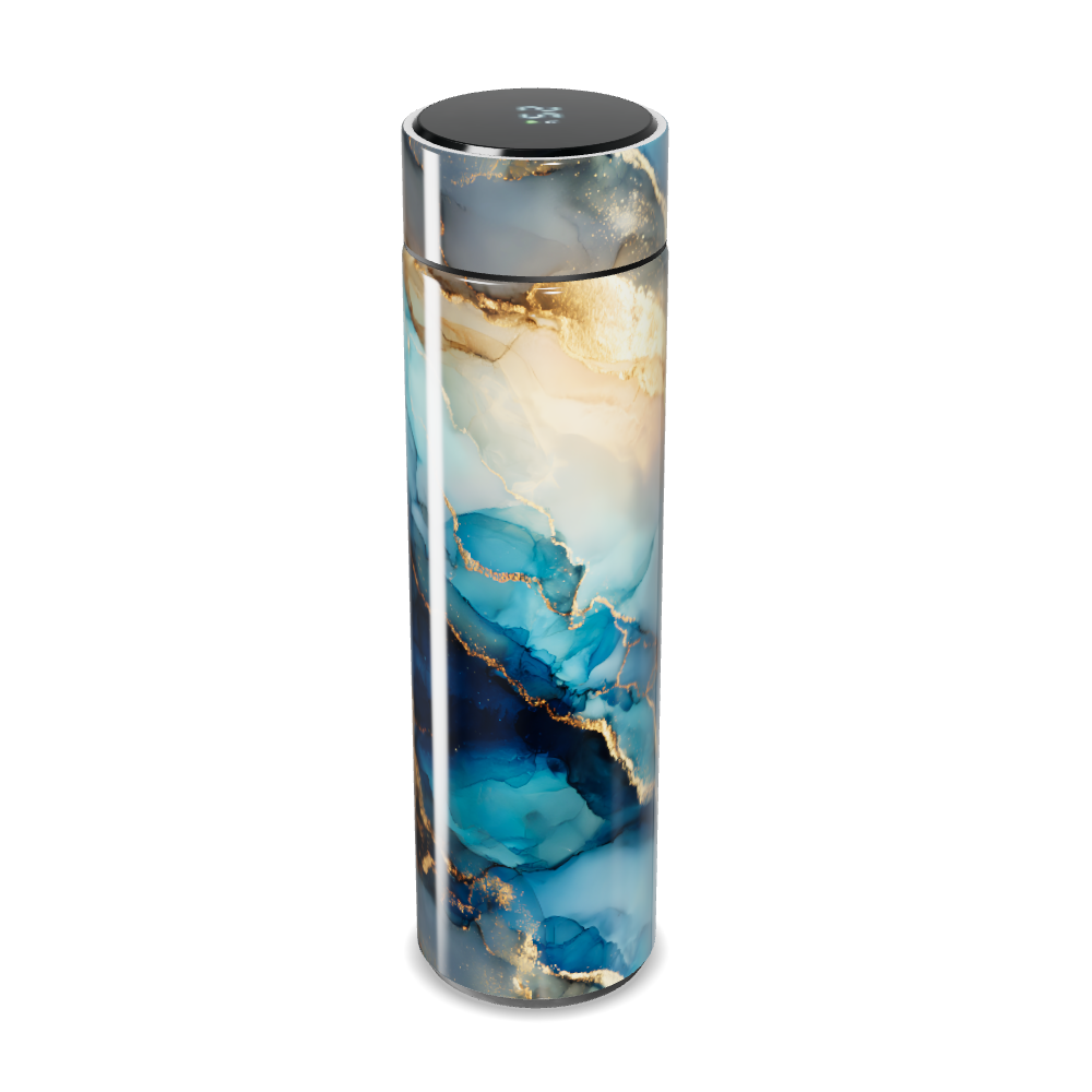 Garrafa Térmica Touch - Azul Mármore Elegante