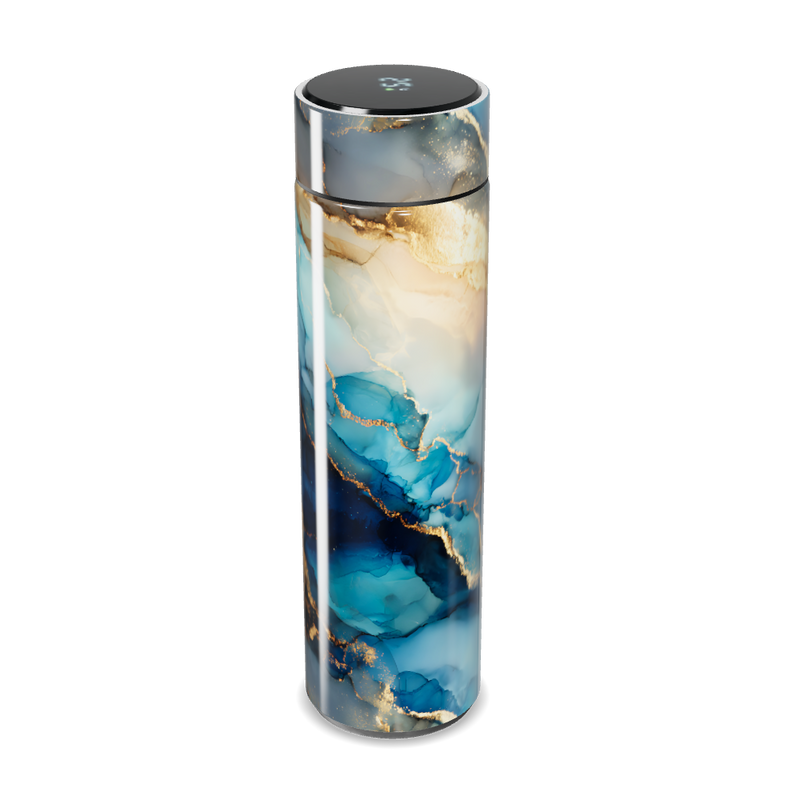 Garrafa Térmica Touch - Azul Mármore Elegante